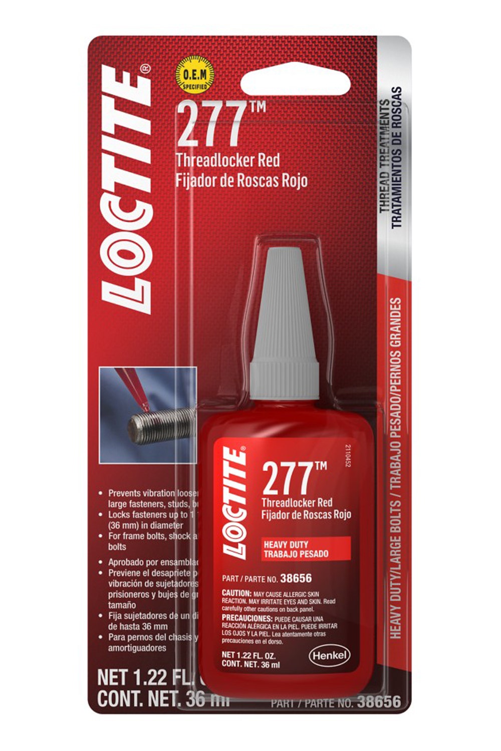 Loctite 277 Threadlocker For Automotive: High-Strength, High-Temp, Fluorescent,