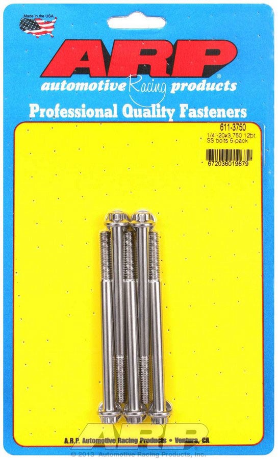 S/S Bolt Kit - 12Pt. (5) 1/4-20 X 3.750 S/S Bolt Kit - 12Pt. (5) 1/4-20 X 3.750