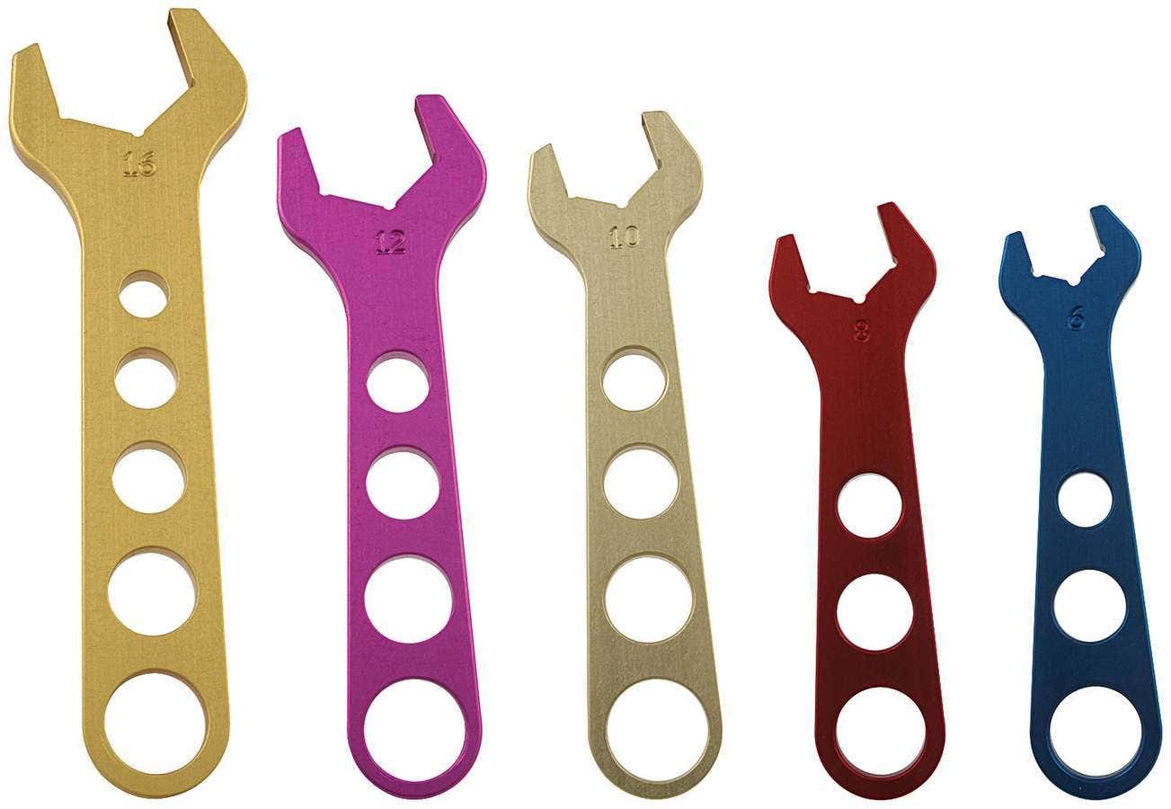Allstar Performance All11100 Aluminum Wrench Set (-6, -8, -10, -12, And -16)