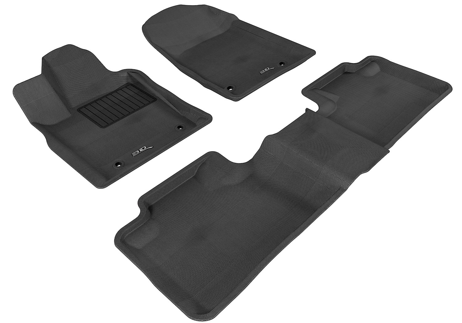 3D Kagu Floor Mat 2 Row Set Black 3D Kagu Floor Mat 2 Row Set Black
