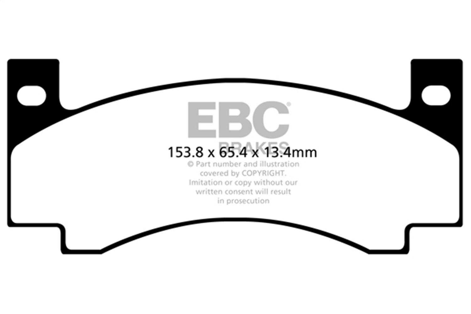 Ebc Brakes Dp41176r Yellowstuff Street And Track Brake Pads   Yellowstuff Street