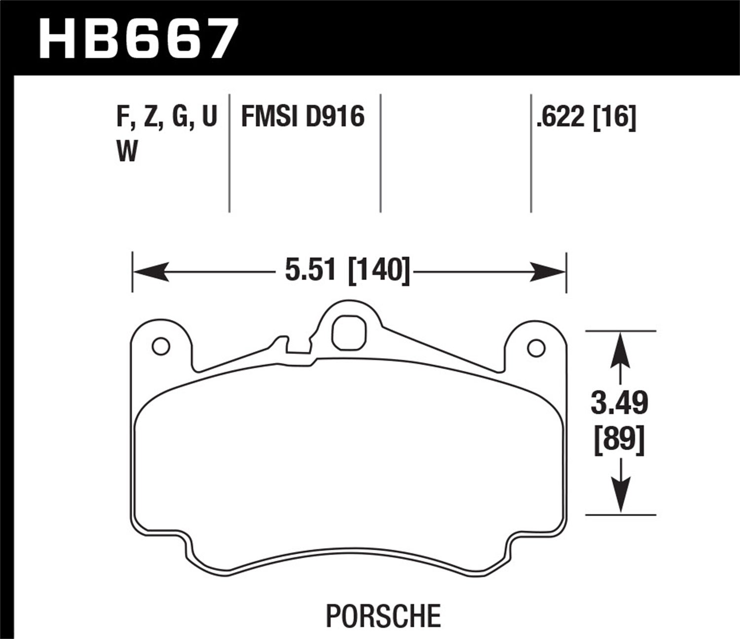 Hawk Performance Hb667g.622 Dtc-60 Disc Brake Pad Fits 99-12 911   Dtc-60 Disc