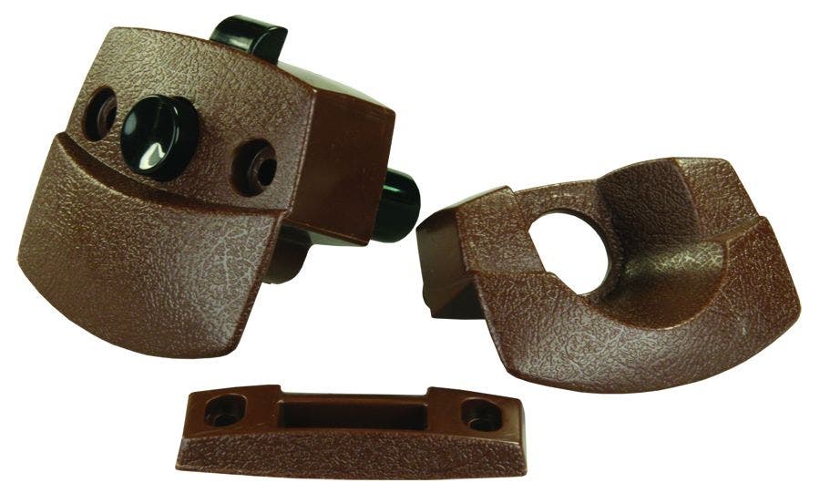 Jr Products 20505 Sliding Door Privacy Latch - Brown   Entry Door Latch;