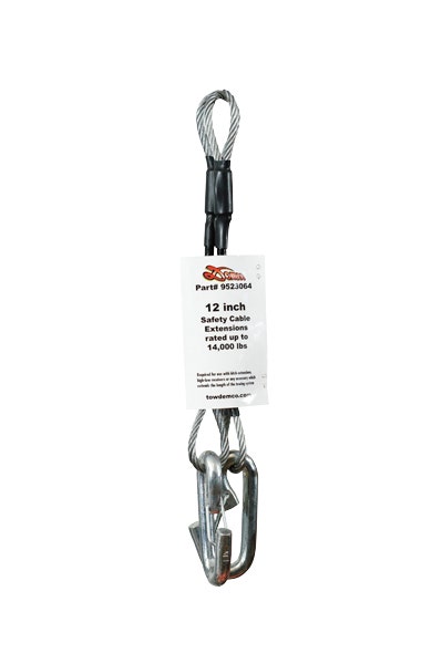 Demco 9523064 12" Safety Cable Extensions, (Set Of 2)  Rv  Trailer Safety Cable;