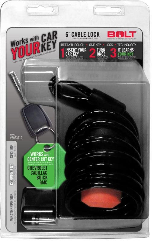 Bolt 7023719 6' Cable Lock For Chevrolet, Gmc, Buick And Cadillac Center Cut
