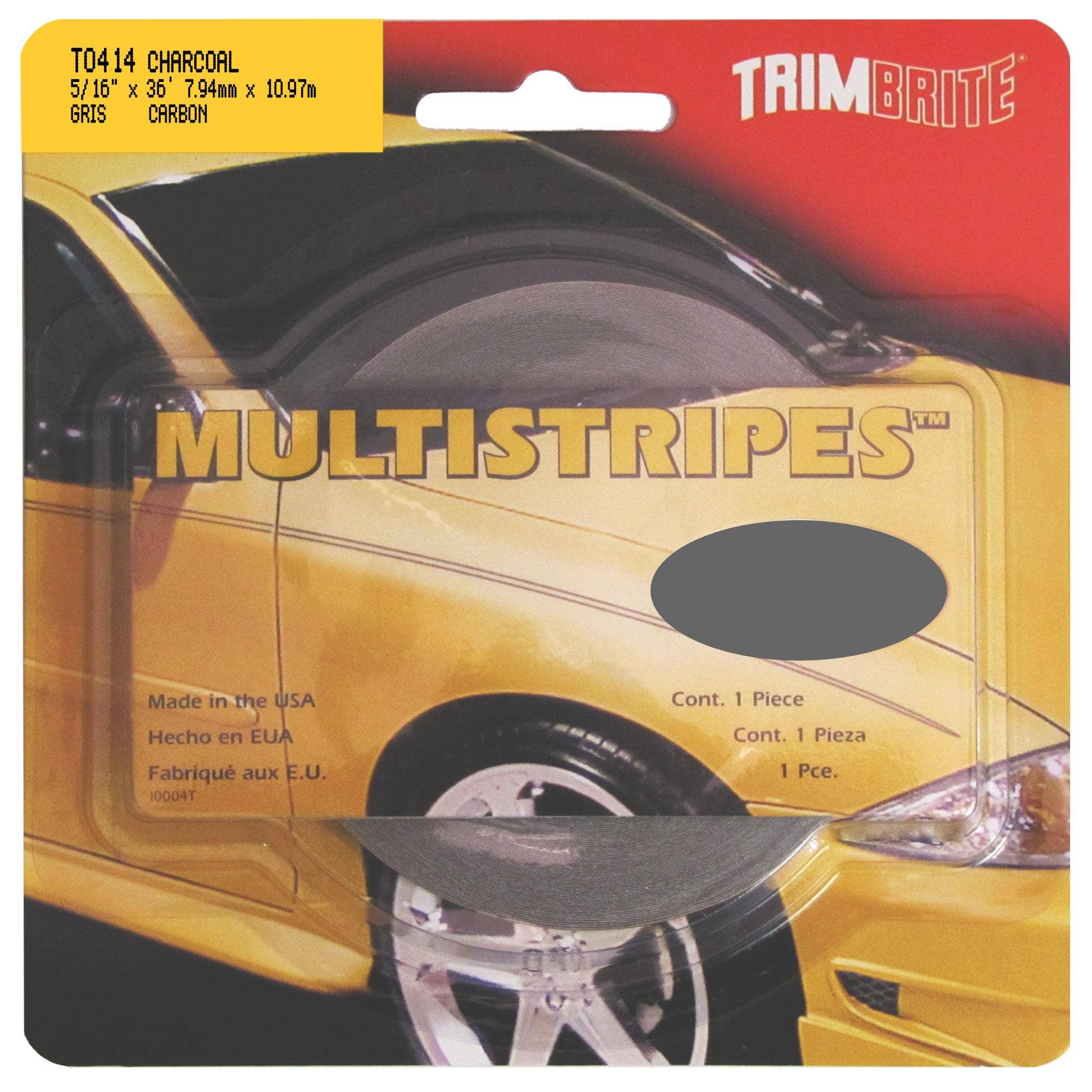 Trimbrite T0414 Multistri5/16X36'char Met  T0303 Pinstripe Tape; Style - Double