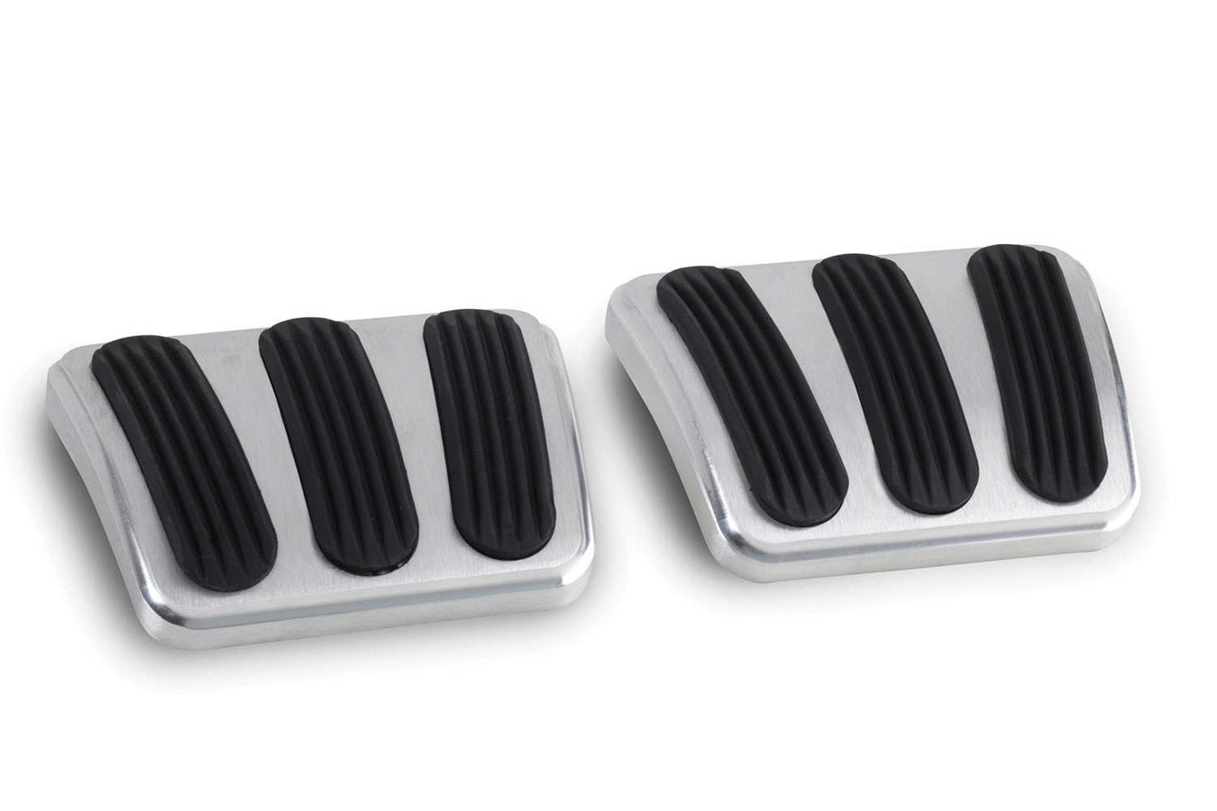 Lokar Bag-6132 Billet Aluminum Curved Brake/Clutch Pad With Rubber Insert - Pair