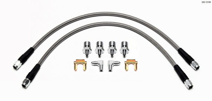 Wilwood 22012168 Brake Hose  Flexline Brake Line  Length - 18 Inch, Fitting Size