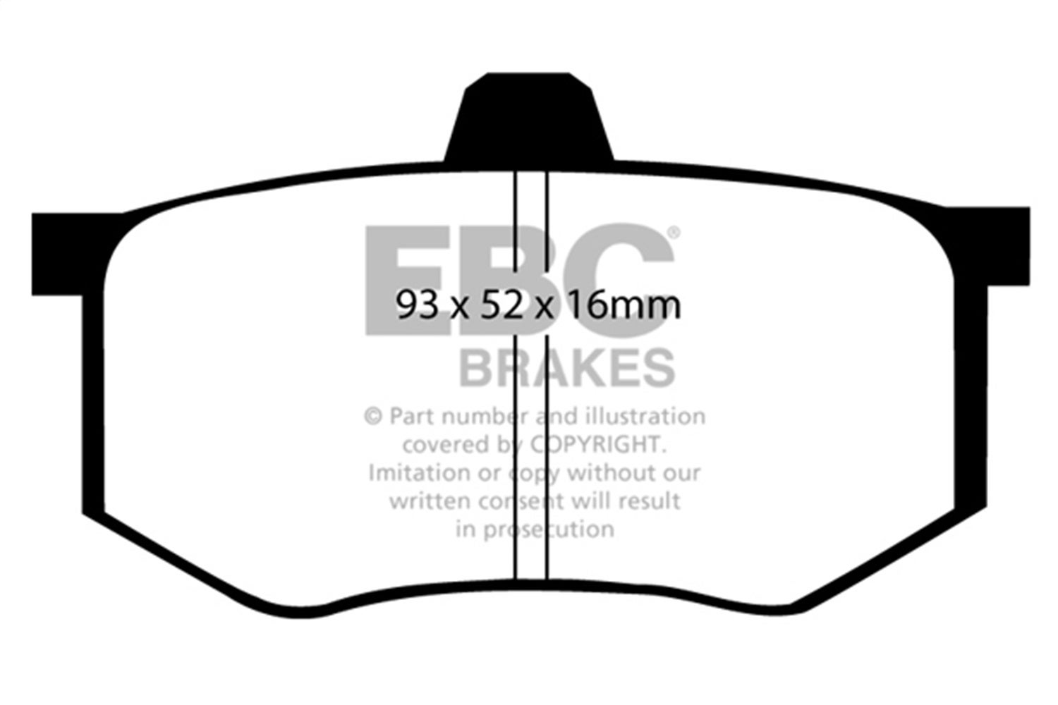 Ebc Brakes Ud1368 Ultimax  Brake Pads Fits 08-15 Lancer   Ultimax  Brake Pads