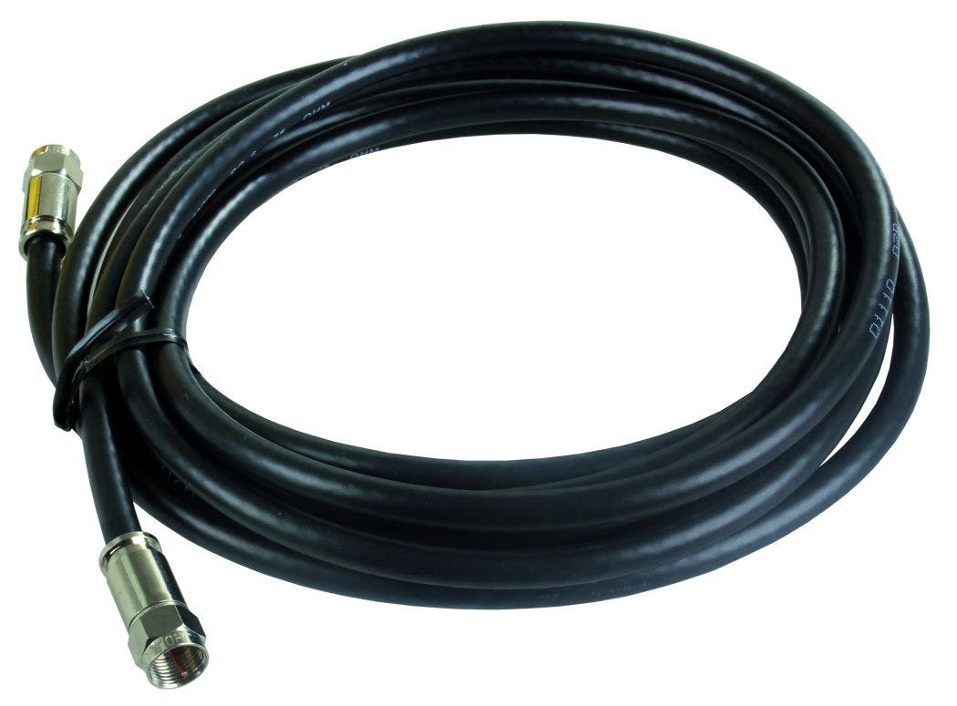 Jr Products 47965 12' Rg6 Cable With Compression Ends   Audio/ Video Cable; Use