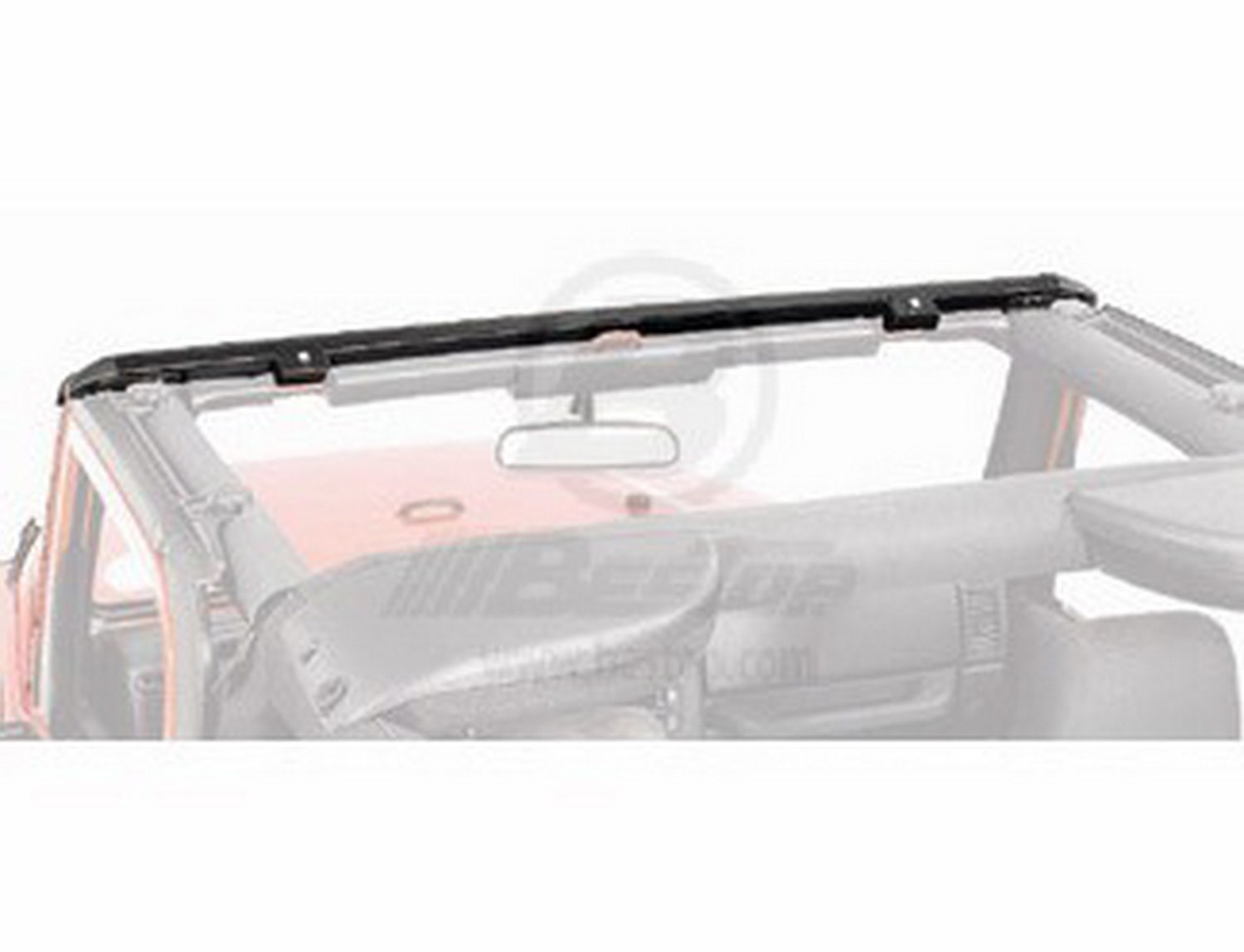 Bestop 5123801 No-Drill Header Windshield Channel For 1997-2006 Wrangler Tj