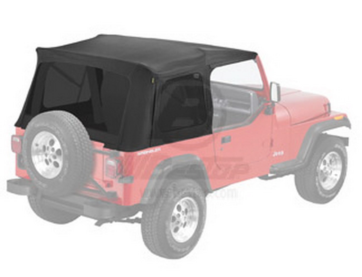 Bestop 5572915 Black Denim Supertop Classic Replacement Skins For 1976-1995