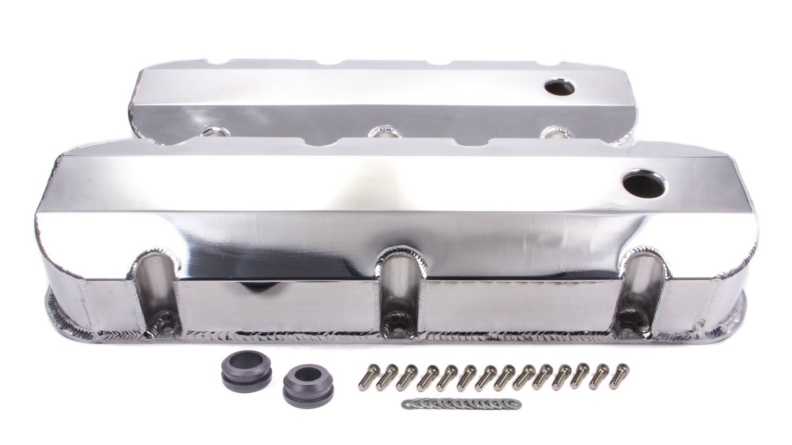 Racing Power Company R6248pol Tall Fabricated Chrome Aluminum Valve Cover For