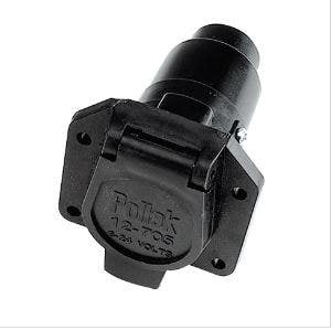 Reese Towpower 74126 7-Way Round Blade Plastic Vehicle End  Towpower  7-Way