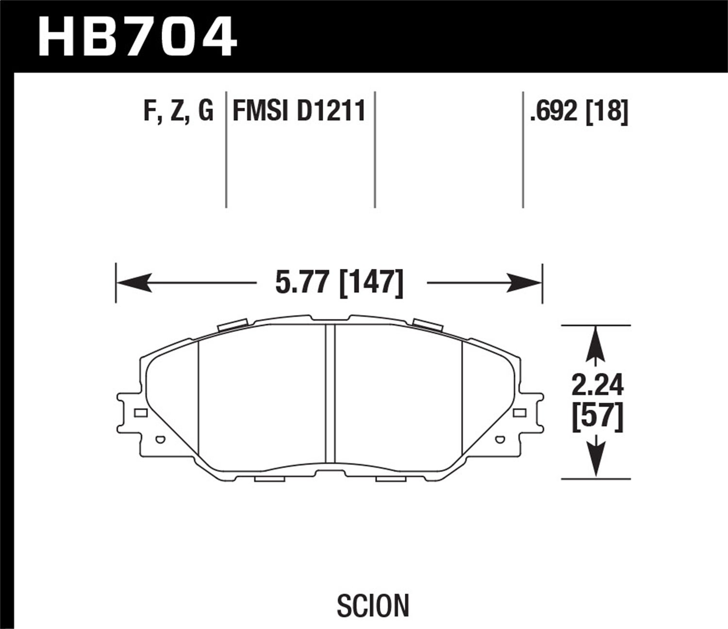 Hawk Performance Hb704f.692 Hps Disc Brake Pad   Hps Disc Brake Pad