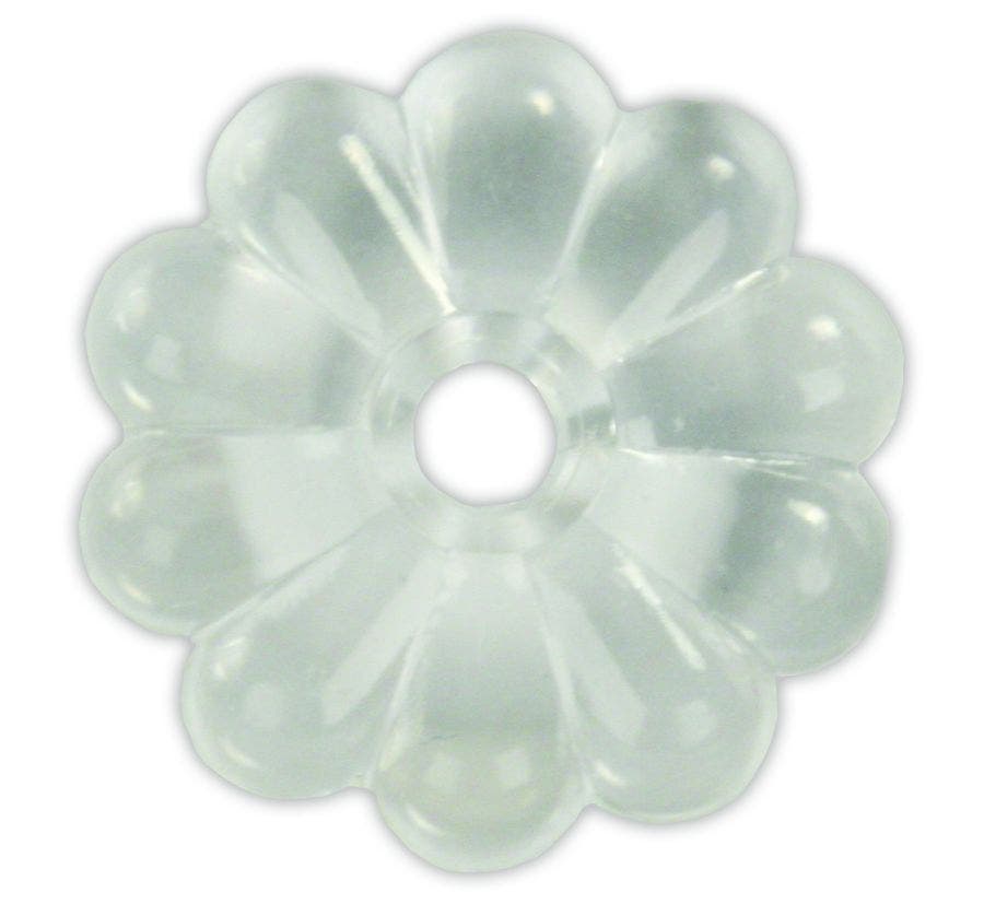 Jr Products 20465 Plastic Rosette, Pack Of 14 - Clear   Screw Rosettes; Color -