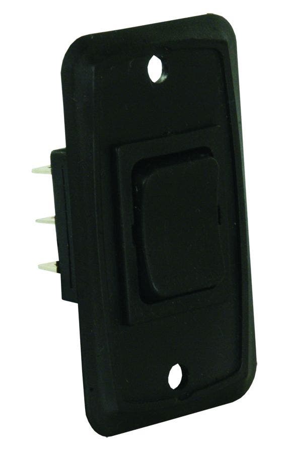 Jr Products 12825 Black Dpdt Mom-On/Off/Mom-On Switch   Multi Purpose Switch;