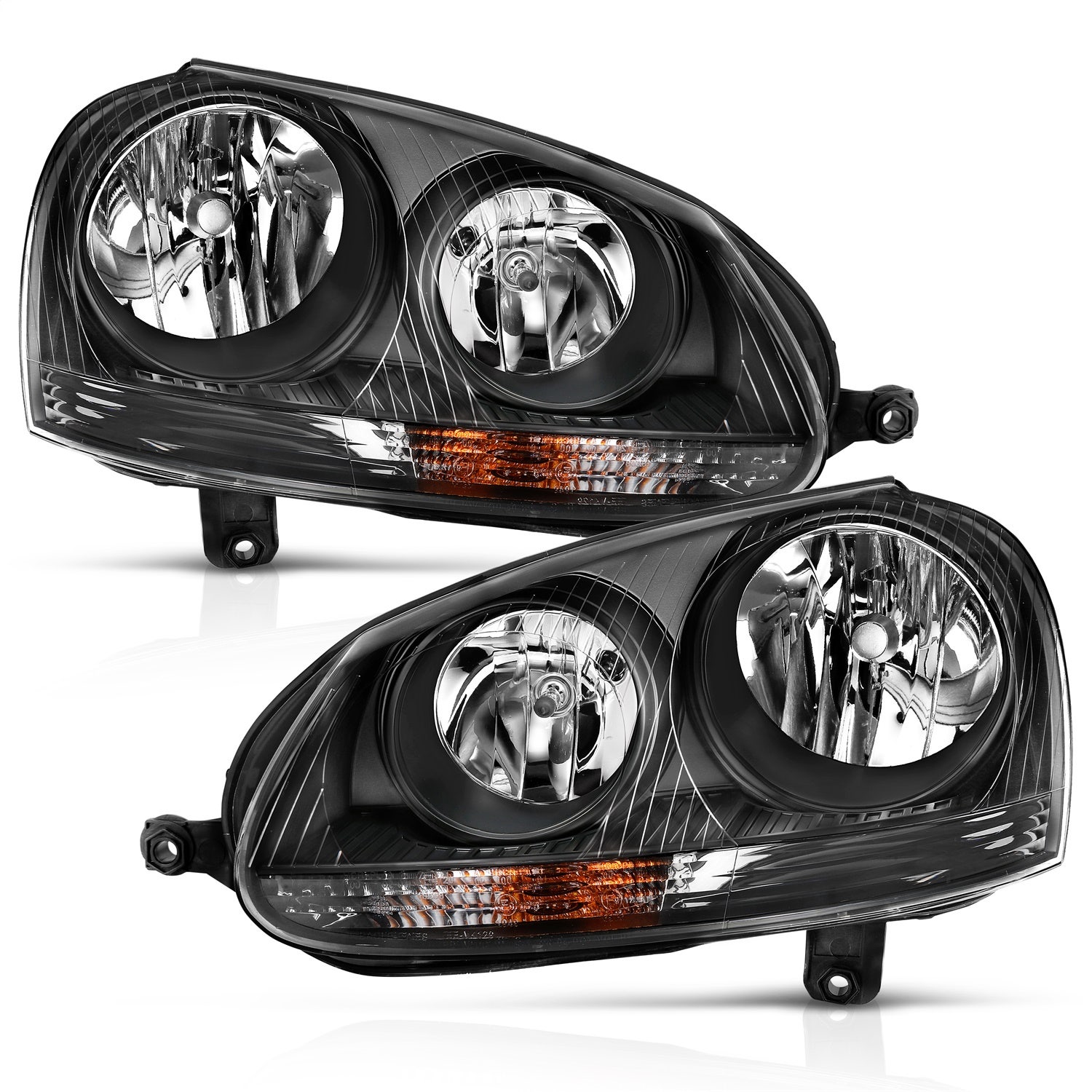 Anzo Usa 121542 Crystal Headlight Set Fits 05-10 Gti Jetta   Crystal Headlight