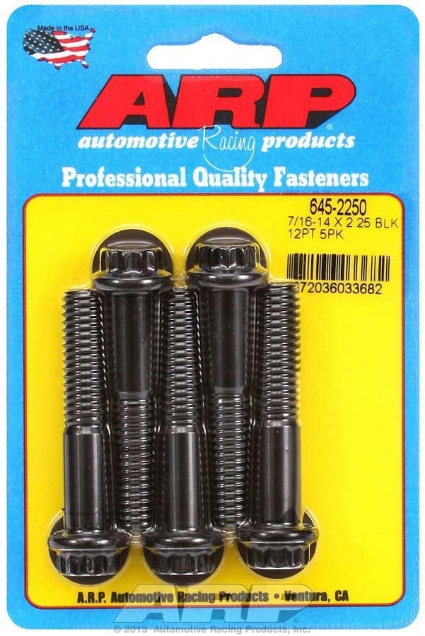 Arp 645-2250 Black Oxide 7-16-14" Rh Thread 2.250" Uhl 12-Point Bolt With 1/2"
