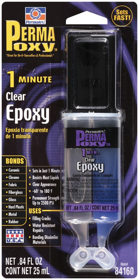Permatex 84160 Permapoxy 1 Minute General Purpose Epoxy, 0.84 Oz.   Permapoxy 1