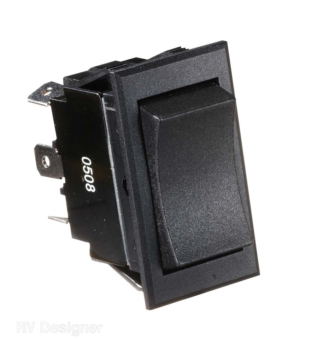 Rv Designer S225, Rocker Switch, 20 Amp, 6 Terminals, Momentary On / Off /