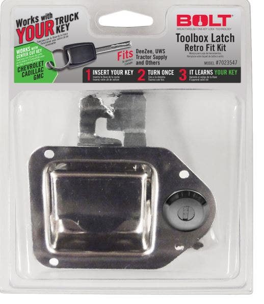 Bolt 7023547 Toolbox Latch Retrofit Kit For Chevrolet And Gmc Center Cut Keys