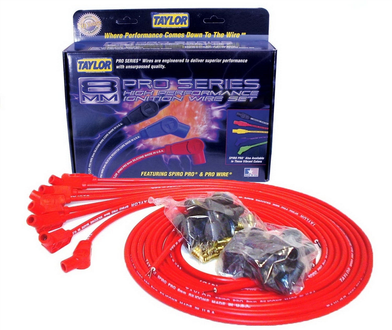 Taylor Cable 73253 8Mm Spiro-Pro Ignition Wire Set   Spark Plug Wire Set