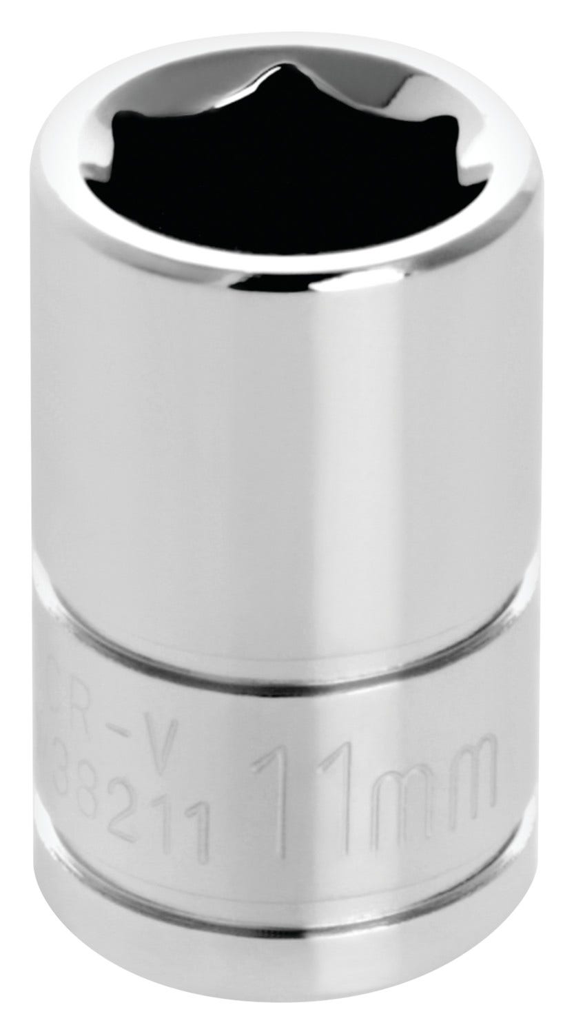Performance Tool W38211 6-Point Socket, 3/8" Drive, 11Mm   6-Point Socket, 3/8