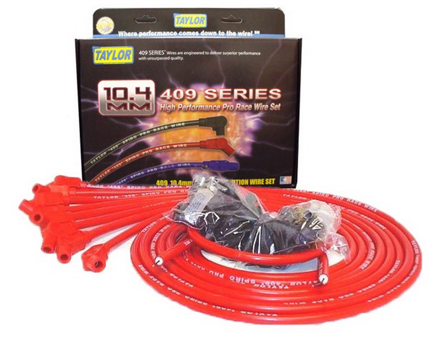 Taylor Cable 79253 409 Spiro-Pro 10.4Mm Ignition Wire Set   Spark Plug Wire Set