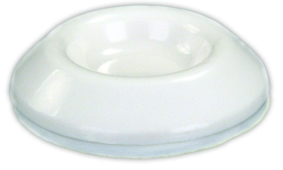 Jr Products 20625 Door Bumper   Door Stop Bumper; Color - White, Material -