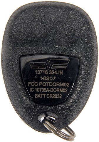 Dorman - Help Keyless Entry Transmitter P/N:13716 Key Fob  Color - Black,