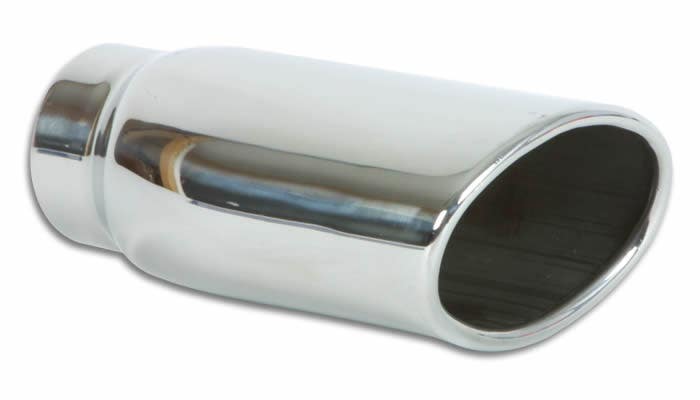Vibrant Performance 1406 Oval Stainless Steel Tip   Exhaust Tail Pipe Tip; Inlet