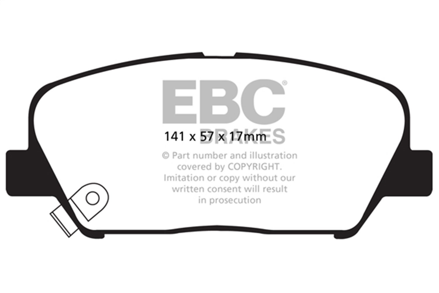 Ebc Brakes Dp41856r Yellowstuff Street And Track Brake Pads   Yellowstuff Street