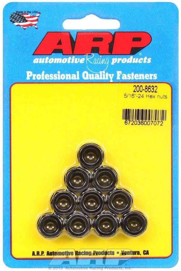 Arp Automotive Racing Products 200-8632 5/16-24 Hex Nuts Arp Automotive Racing