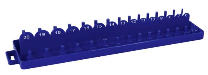 3/8' Dr. Met Socket Tray   Socket Storage Rail  Socket Drive Size - 3/8 Inch