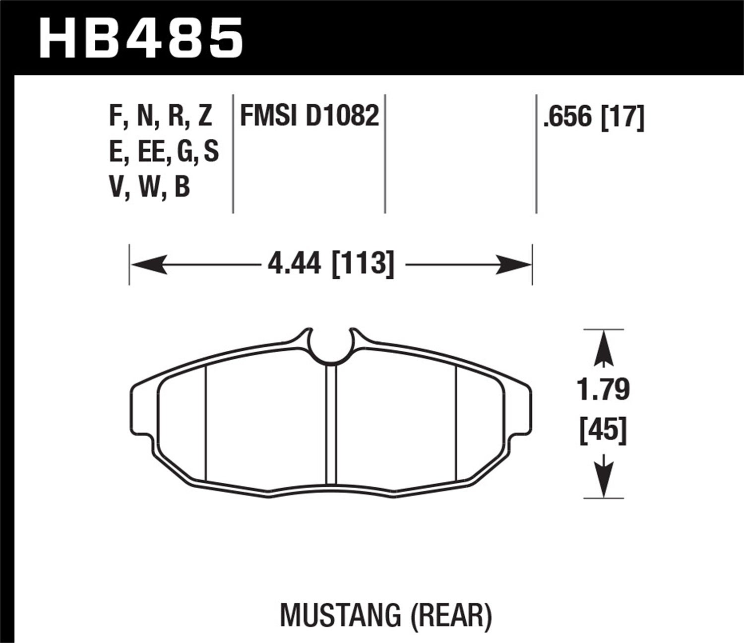 Hawk Performance Hb485w.656 Dtc-30 Disc Brake Pad Fits 05-14 Mustang   Dtc-30