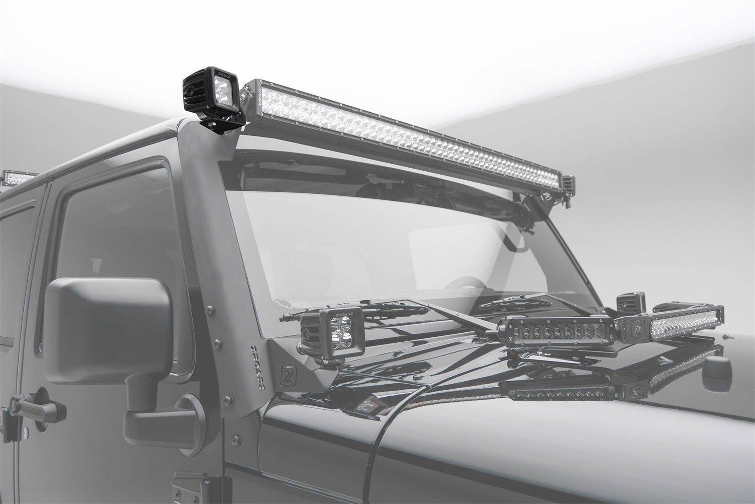 Zroadz Z334811 Front Roof Led Bracket Fits 07-18 Wrangler (Jk) Zroadz  Front