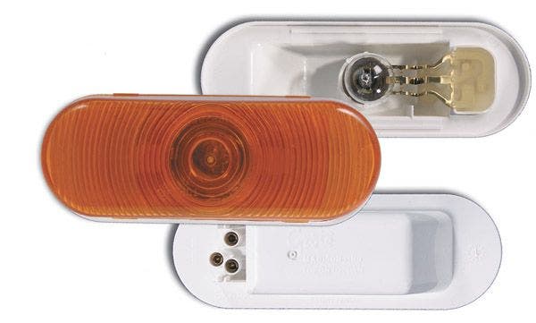 Grote 52893 Yellow Torsion Mount Iii Oval Stop Tail Turn Light (Front Park,