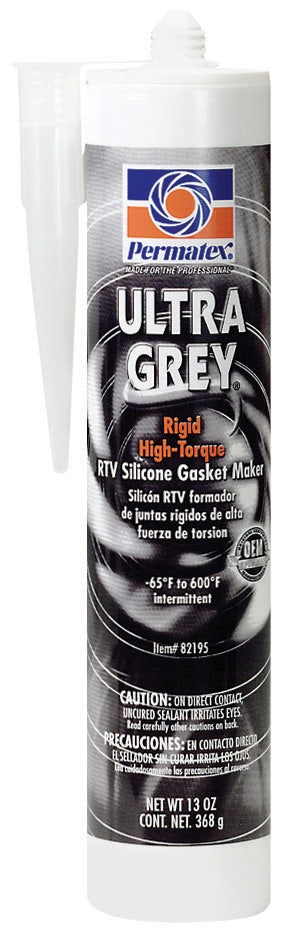 Permatex 82195 Ultra Grey Rigid High-Torque Rtv Silicone Gasket Maker, 13 Oz.