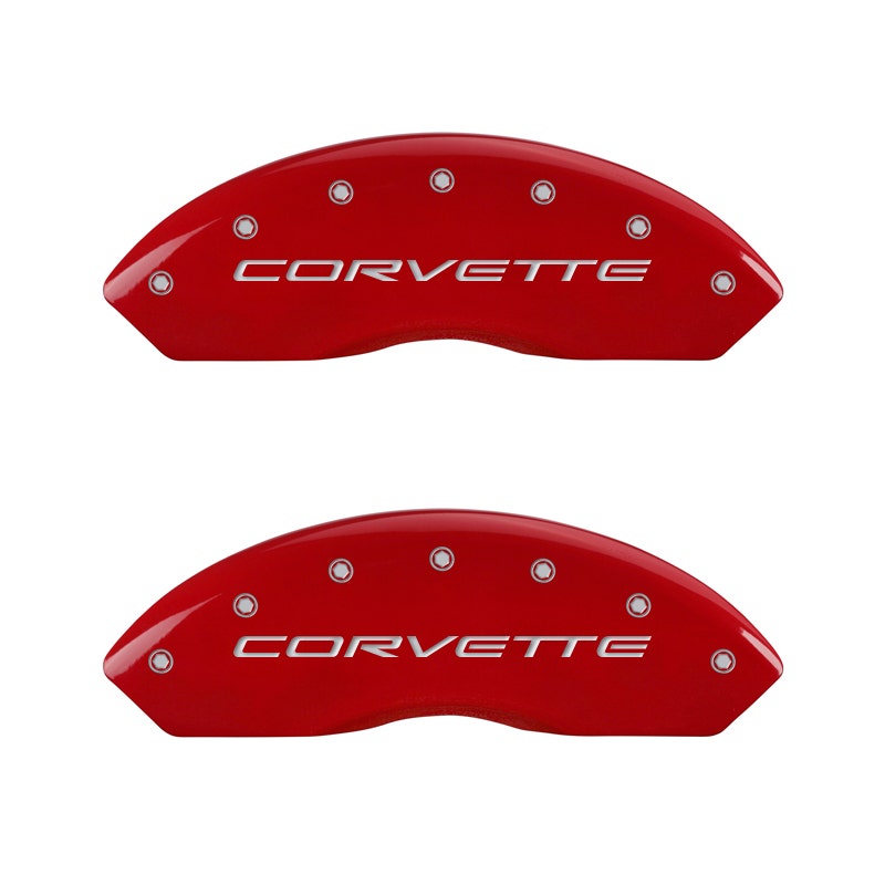 Mgp Caliper Covers 13007Scv5rd Corvette C5 Logo Type Caliper Cover With Red