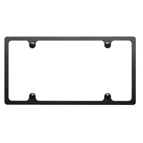 Billet Spec Blk55020 License Plate Frame Plain Slim Line, Black Billet Spec