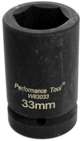 Performance Tool W83033 1" Dr Budd Wheel Socket 33Mm   1  Dr Budd Wheel Socket