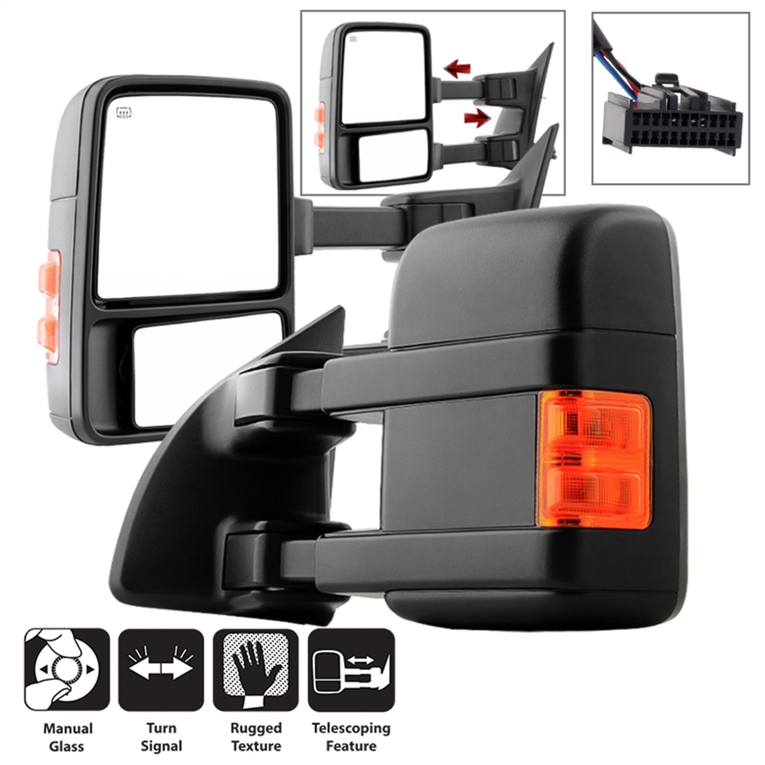 Spyder Auto 9935794 Xtune Door Mirror Set   Xtune Door Mirror Set