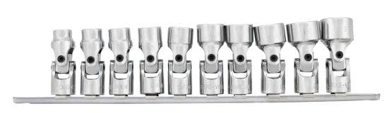 Performance Tool W38981 3/8" Drive Metric 10 Piece Flex Socket Set   3/8  Drive