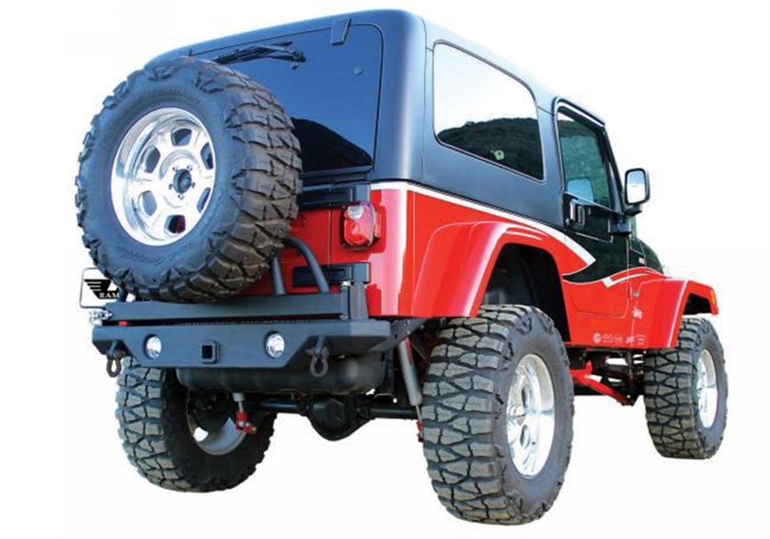 Rampage 76610 Rear Recovery Bumper Fits 87-06 Wrangler (Tj) Wrangler (Yj)  7601
