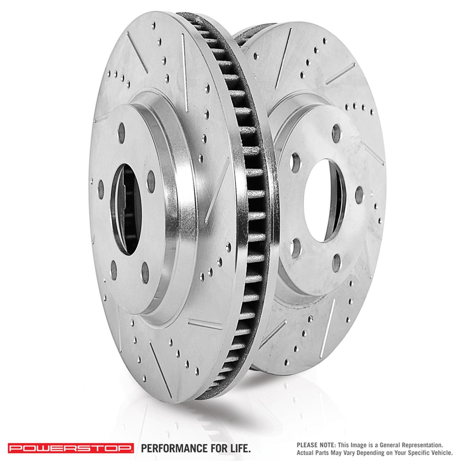 Power Stop Ar85137xpr Front Evolution Drilled & Slotted Rotor Pair Power Stop