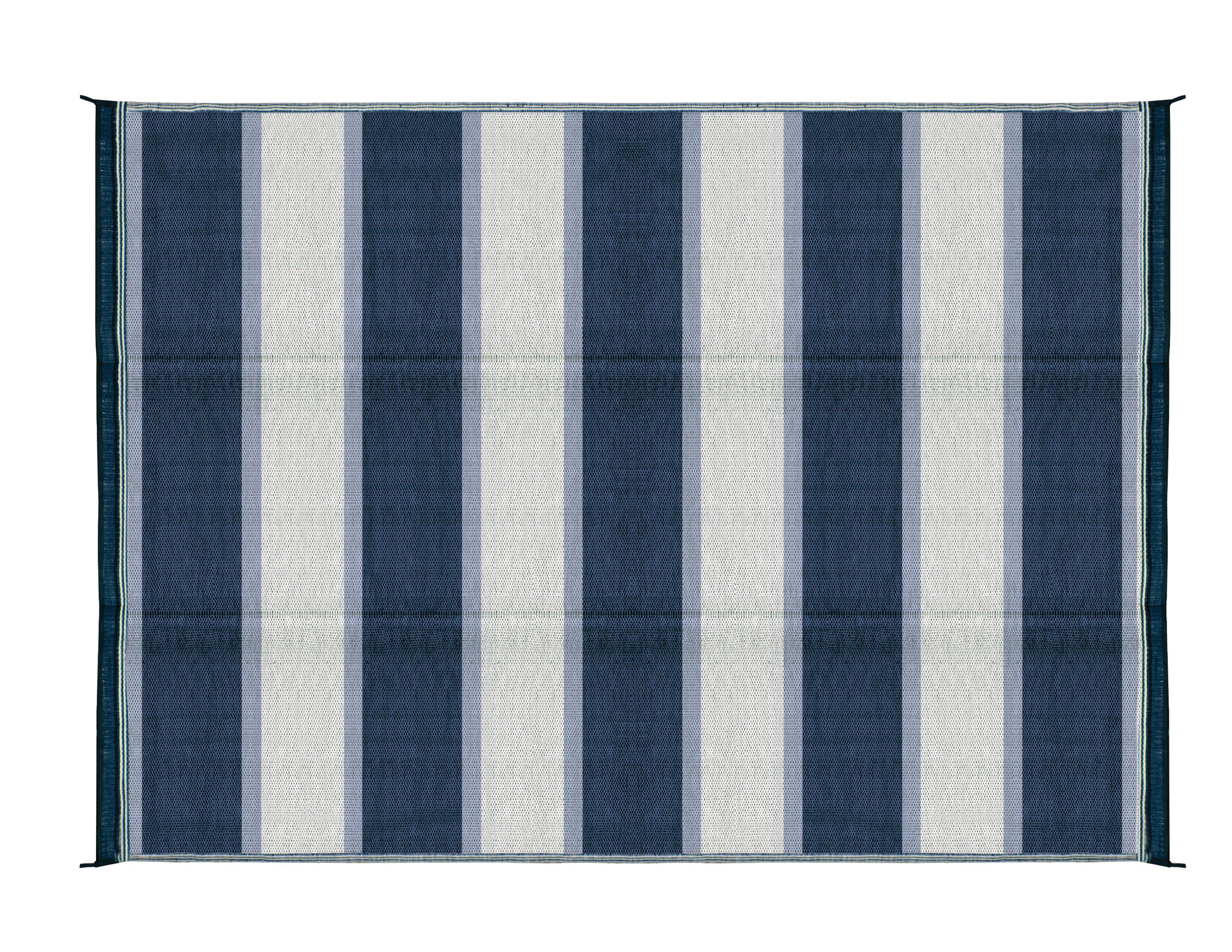 Camco 42871 Awning Leisure Mat-Blue Stripe 6' X 9'   Camping Mat; Length - 9
