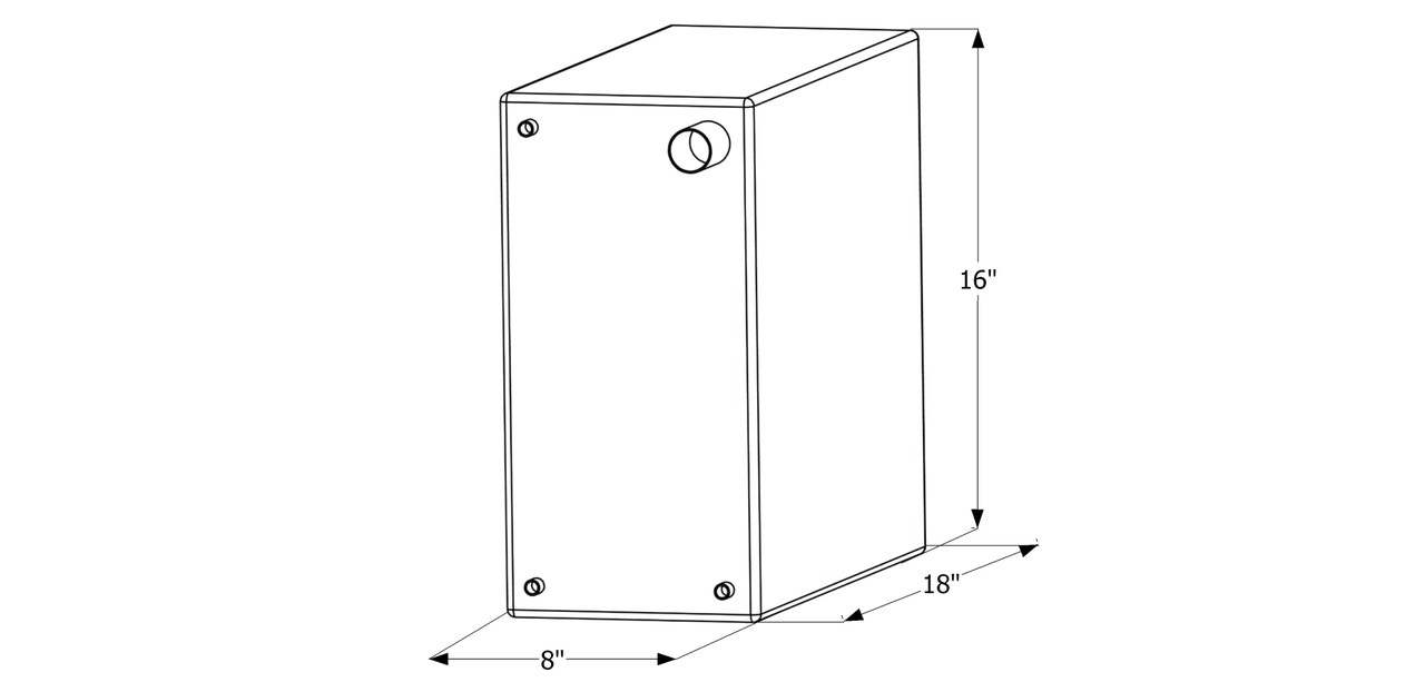 Fresh Water Tank  Wt2465  18X16x8 Fresh Water Tank  Wt2465  18X16x8