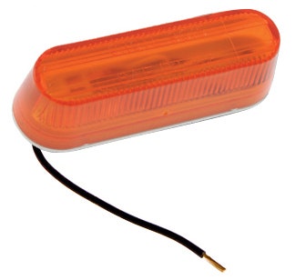 Grote 45253 Yellow Thin-Line Single-Bulb Clearance Marker Light   Side Marker