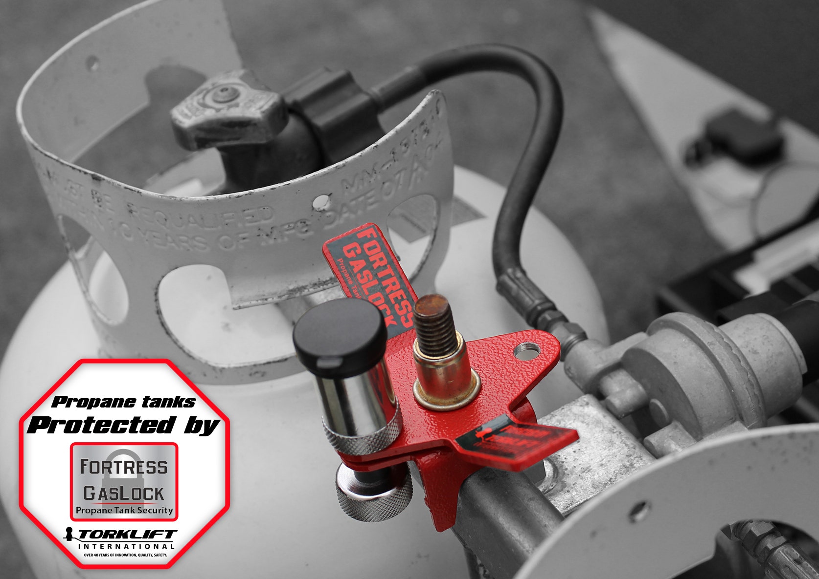 Torklift A7701 3/8" Fortress Gas Lock   Propane Tank Lock Fortress;